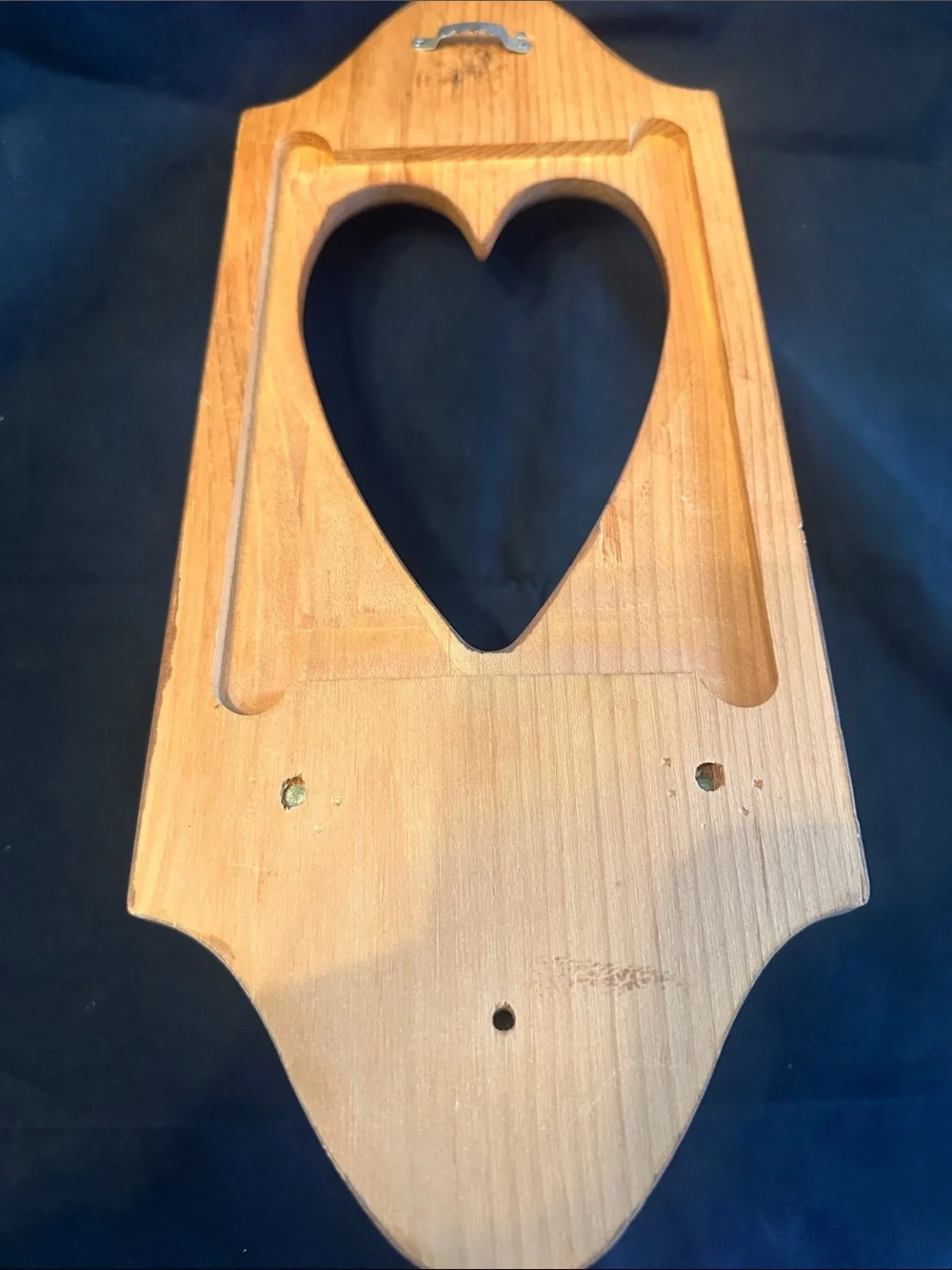 Heart Cutout Wooden Wall Shelf - Brown